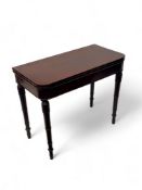 A Regency rosewood card table