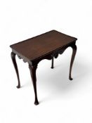 A late 19th century Irish mahogany silver table