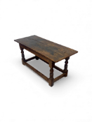 An 18th century oak refectory type farmhouse kitchen table