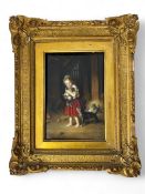 After Ludwig Knaus (German, 1829-1910), ' A Playful Burden' or 'A Handful of Kittens'