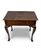 A George II walnut and crossbanded lowboy