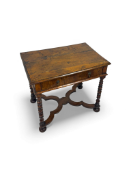 A William and Mary walnut side table