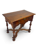 A William and Mary oak side table