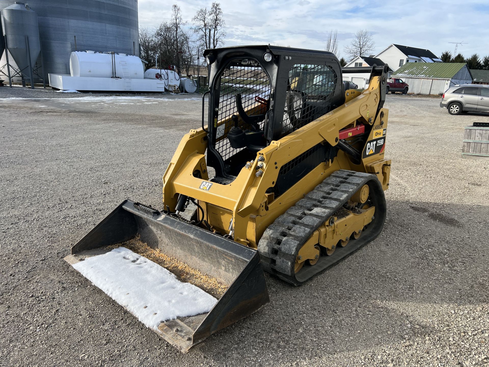 2019 Cat 259D Skid Steer, CTL, tracks, open ROPS, hand controls, backup ...