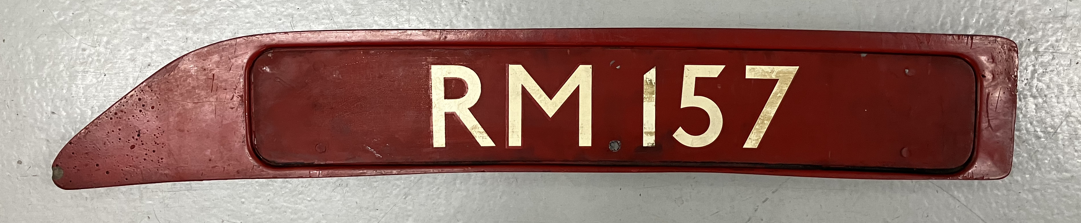 RM 157 bonnet plate ex-used condition. Delivered in November 1959 and entered service from WW in