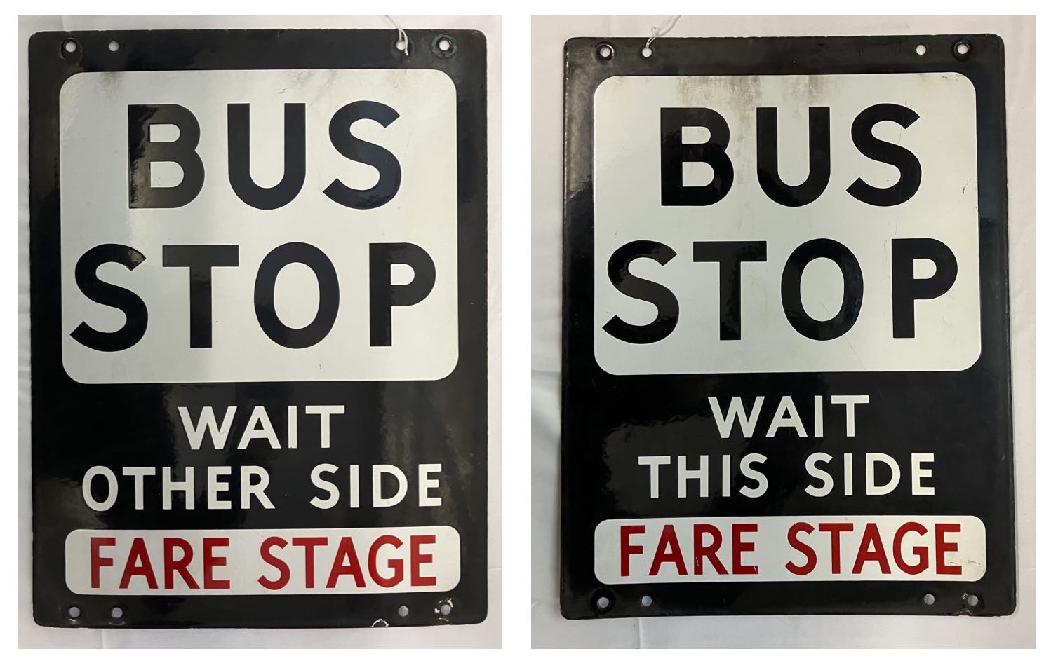 Southdown Fare Stage bus stop plate. (44cm x 33.5cm)