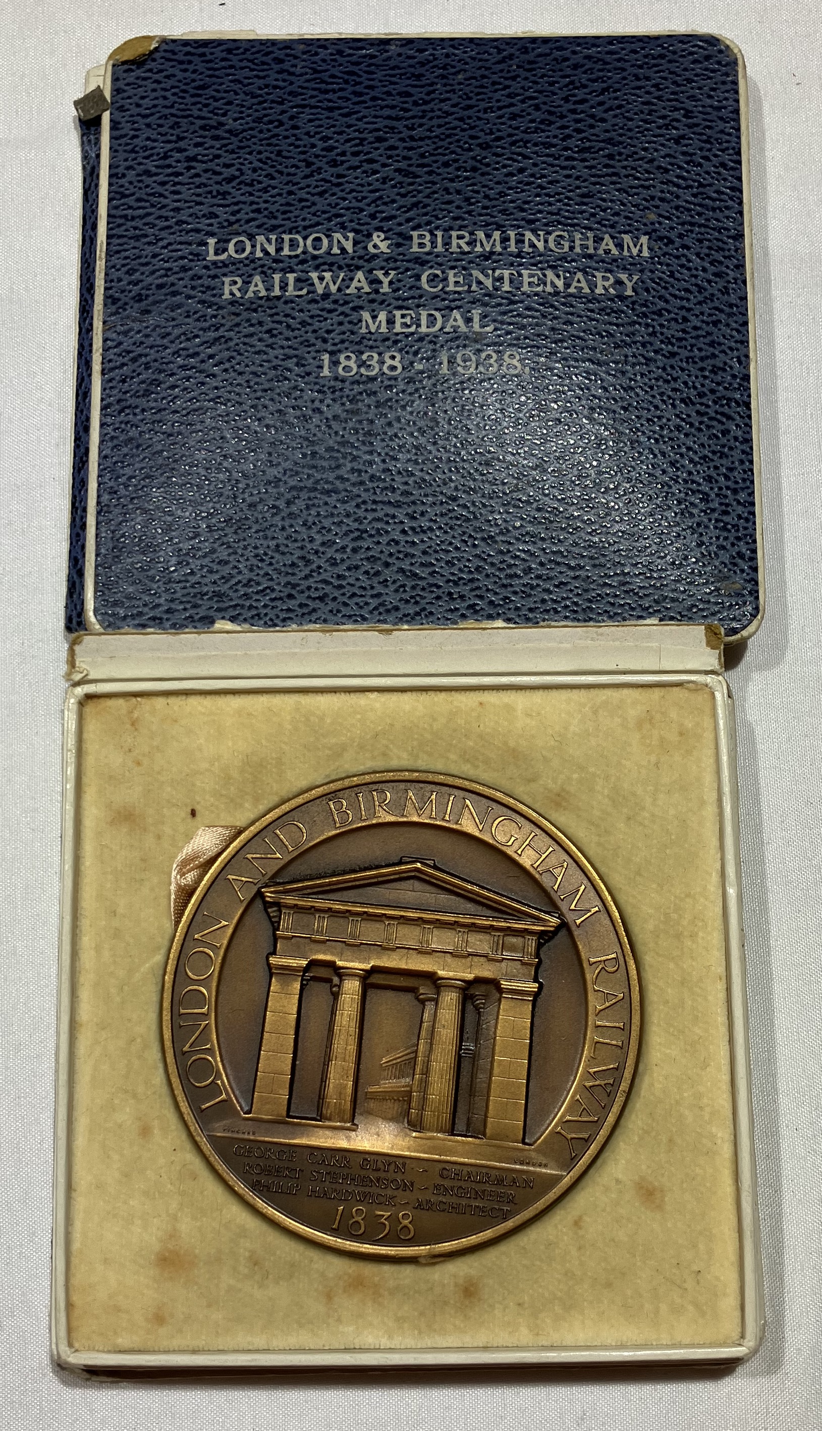 London and Birmingham Railway Centenary medal 1838-1938.