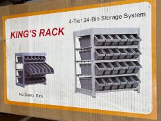 Kings Rack 4 Tier 24 Bin Storage System