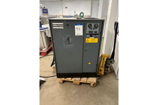 ATLAS COPCO COMPRESSOR WITH HOLDING TANK - Image 1 of 7