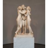 Large sculpture of the Three Graces, H 115 cm