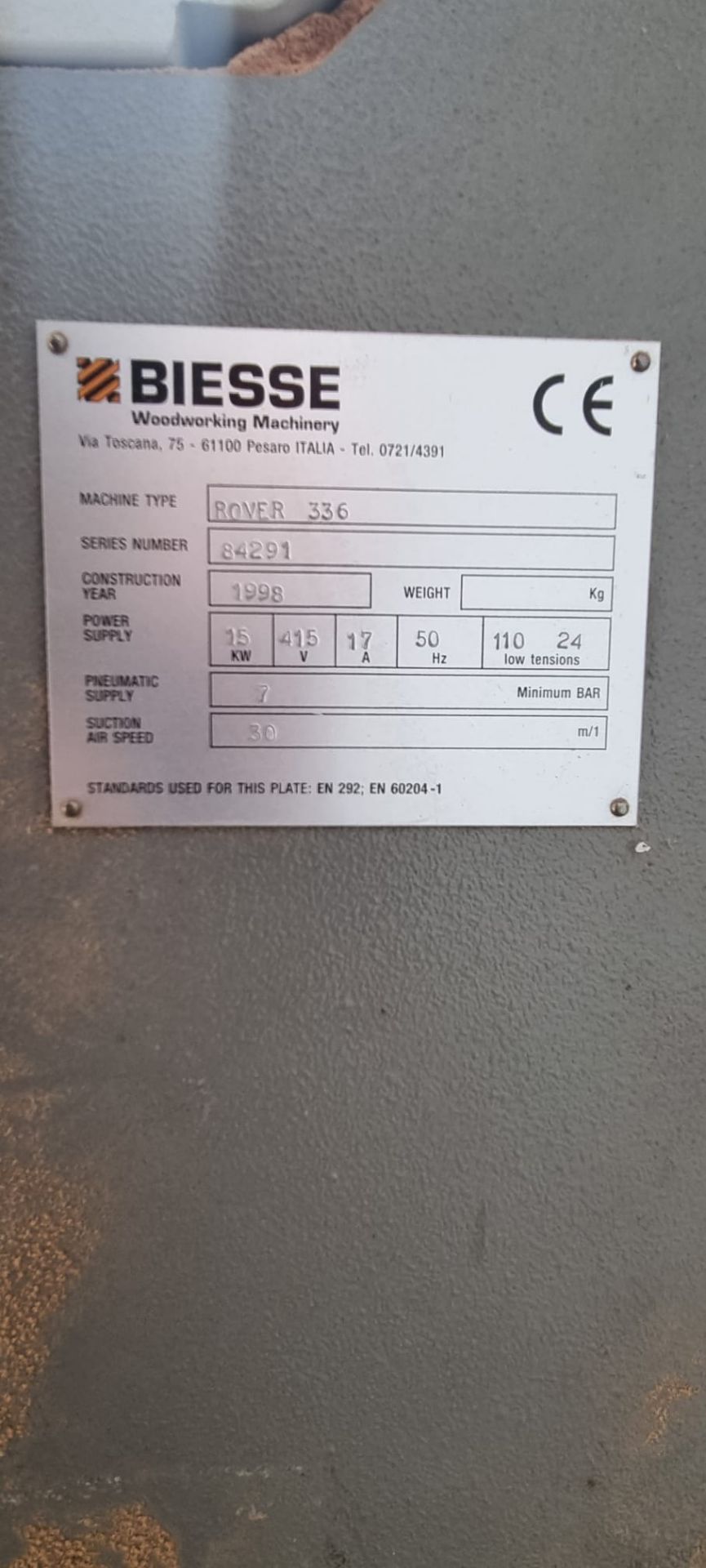 BIESSE ROVER 336, FULL WORKING, 3 AXIS, 5 SLOT MUTI AUTO TOOL CHANGER, DRILL GEAR BOX. - Image 8 of 10