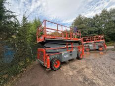 2017 SKYJACK SJ9250RT 17.2MTR 4WD ROUGH TERRAIN DIESEL SCISSOR LIFT - 1070 HOURS