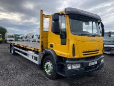 2007 57 IVECO EURO CARGO 180E25 18 TON FLAT BED TRUCK - 247K MILES - 3 CAB SEATS