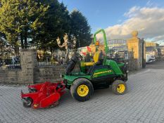 67 REG. JOHN DEERE 1580 TERRAINCUT 4WD OUTFRONT RIDE ON MOWER WITH TRIMAX FLAIL DECK