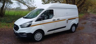 2020 70 FORD TRANSIT CUSTOM 320LEADER EBLUE PANEL VAN - 87K MILES - L2 H2 - EURO 6