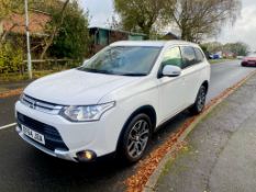 2015 MITSUBISHI OUTLANDER GX3 DI-D AUTO SUV BRILLIANT WHITE *AROUND 76K MILES* FULL LEATHER*