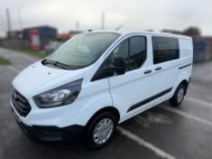 2020 20 FORD TRANSIT CUSTOM 280LEADER EBLUE CREW CAB VAN - 61K MILES - 5 SEATS - 1 KEY