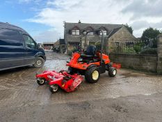 KUBOTA F3680 4WD OUTFRONT RIDE ON MOWER WITH TRIMAX 155 FLAIL DECK