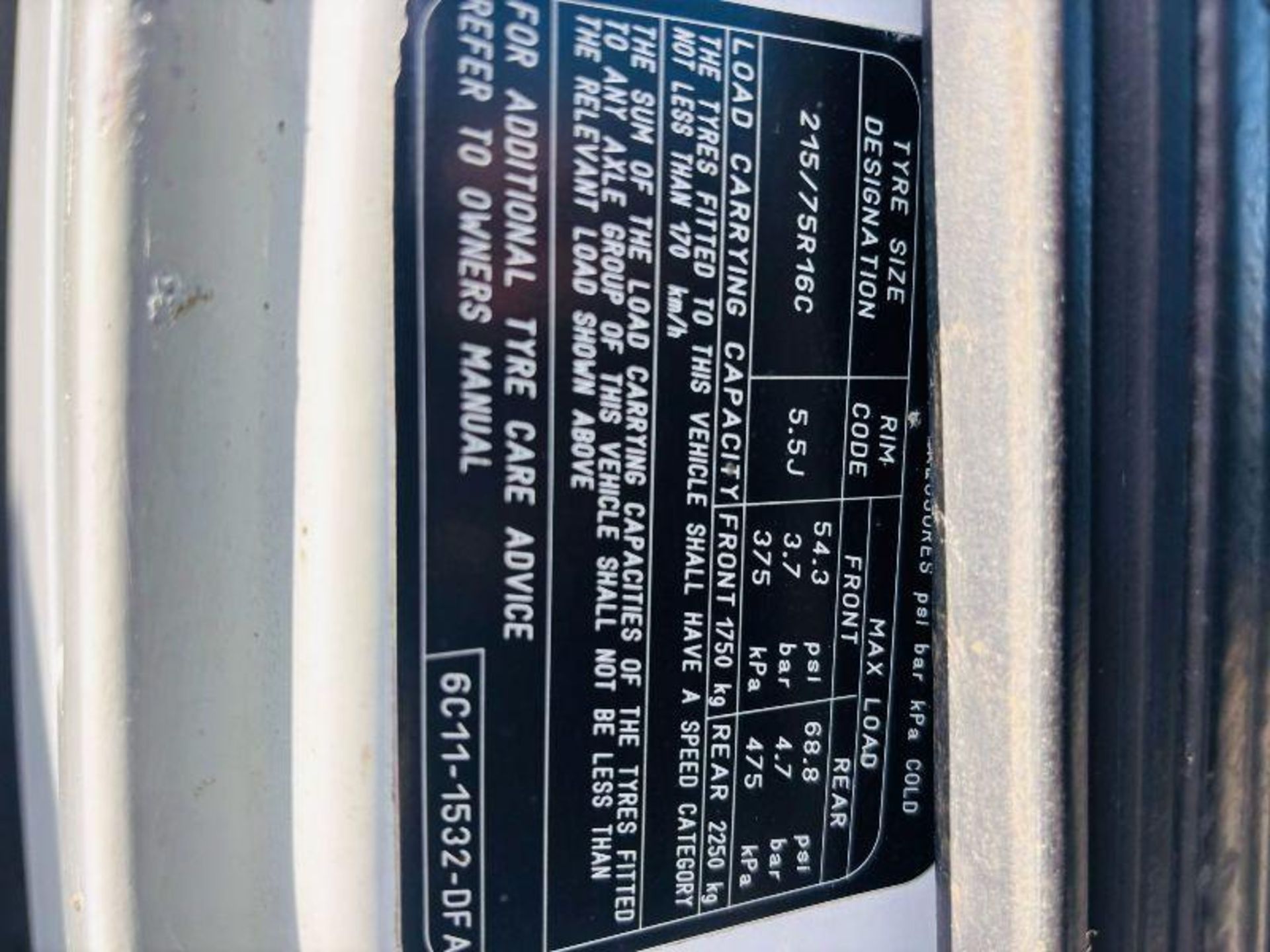 2012 FORD TRANSIT 100 T350 RWD CHASSIS CAB - 187K MILES - TIPPING BODY - Image 16 of 17