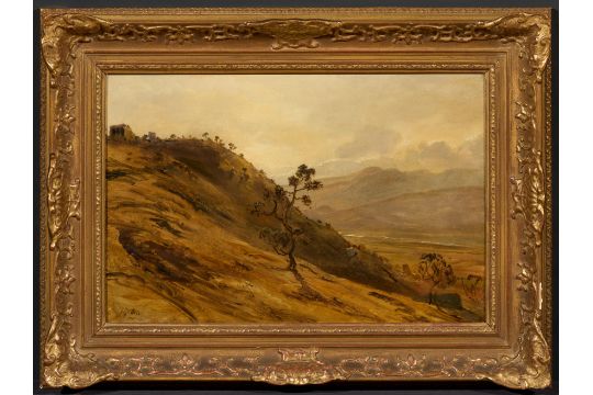 Jean Antoine Theodore Gudin: Ruine in einer bergigen Landschaft - Bild 2 aus 3