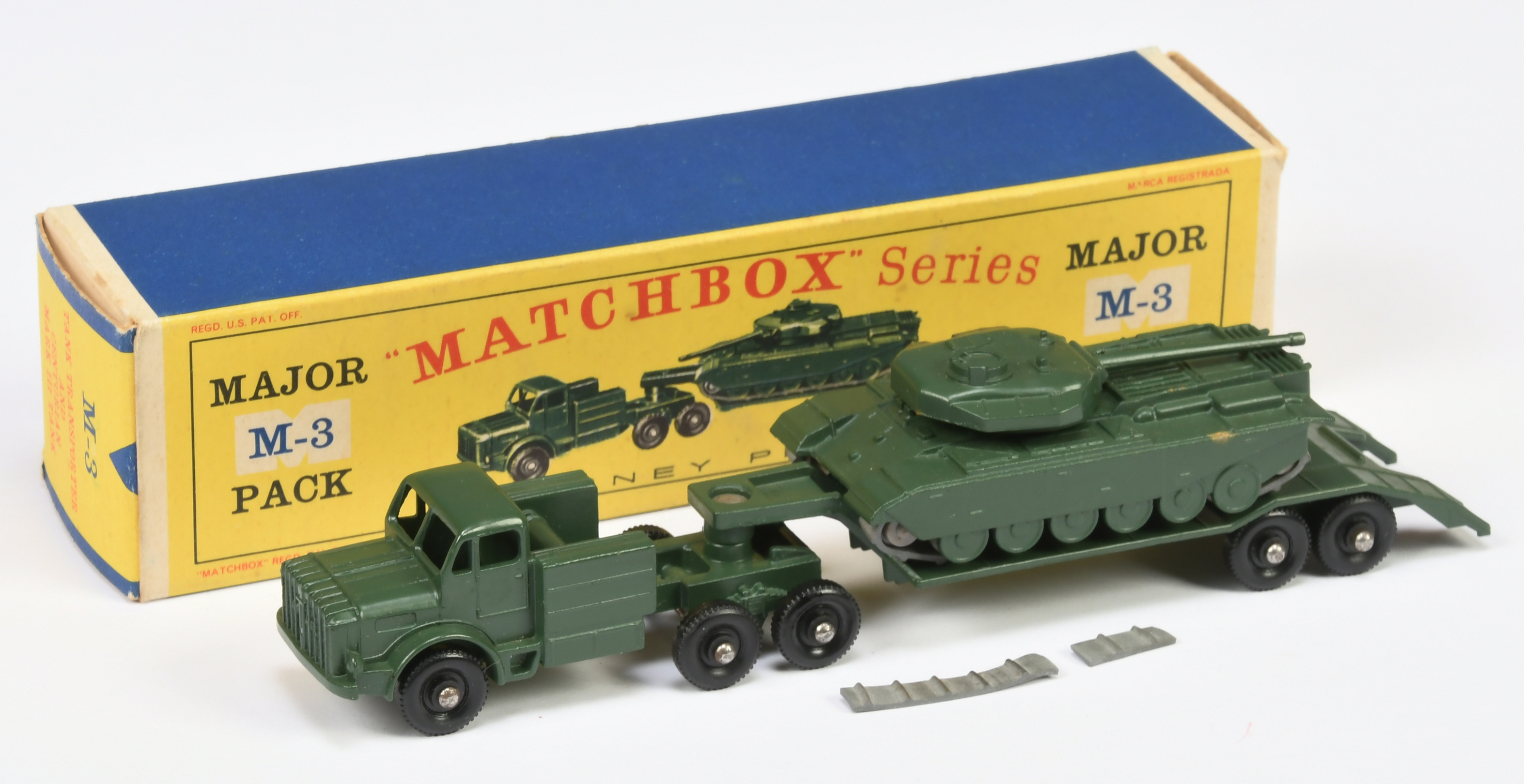 Matchbox Regular Wheels Major pack M3 Thornycroft Mighty Antar Articulated Tank Transporter with ...