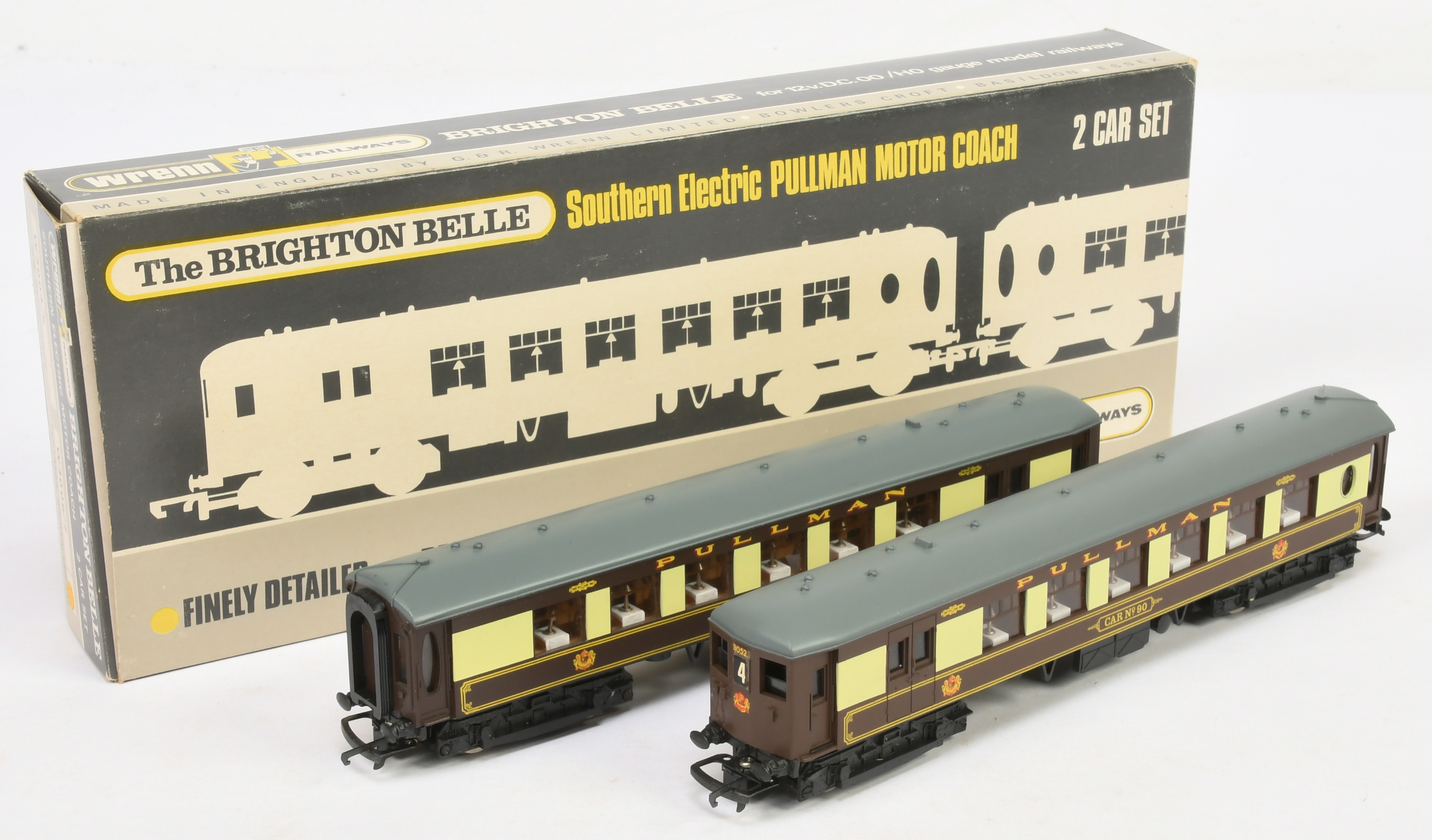 Wrenn W3006/7 2-car brown and cream Brighton Belle EMU comprising Power Car No.90 and Non-Power T...