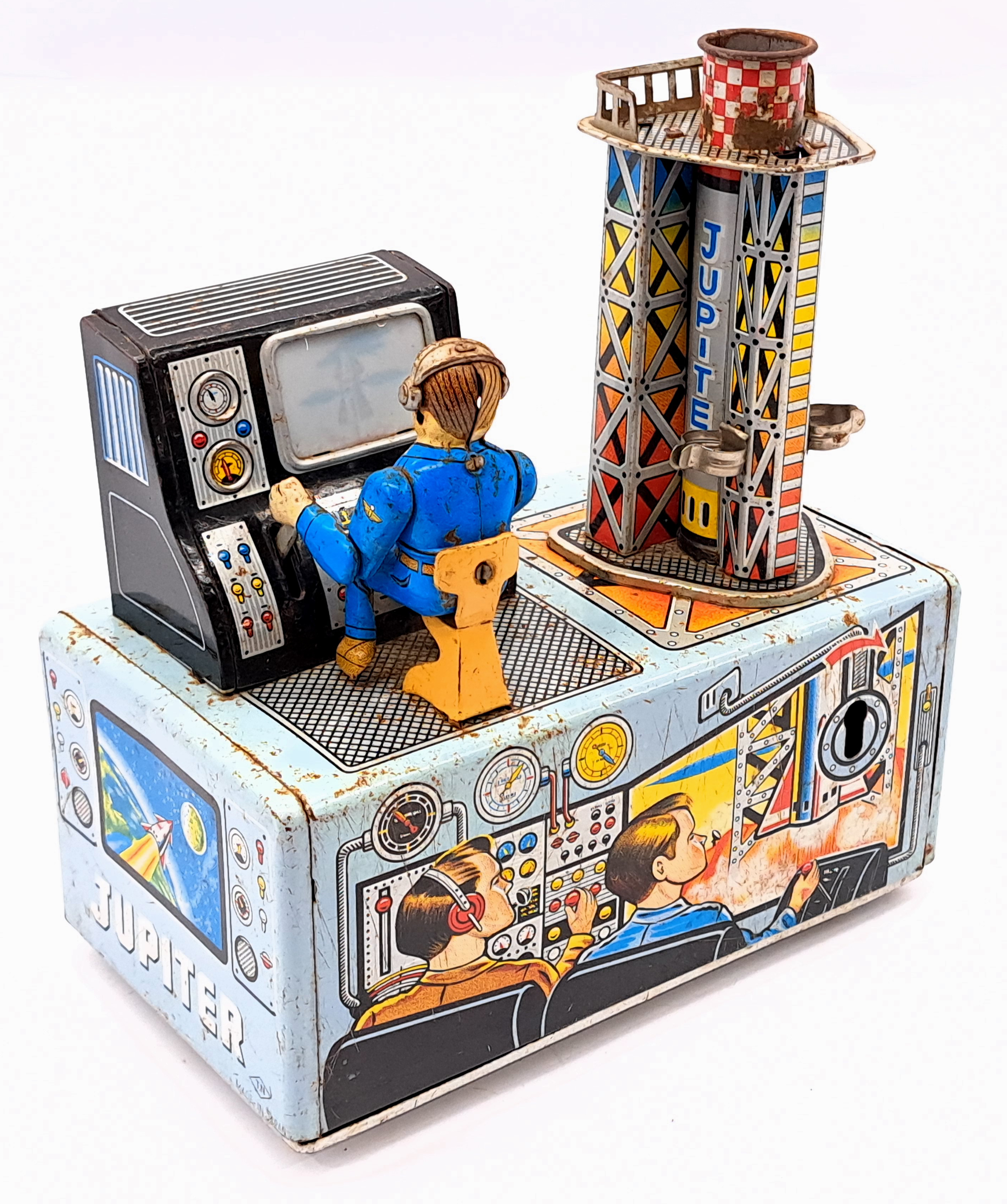 Nomura (Japan) Jupiter Rocket Launcher, tinplate, battery operated ...