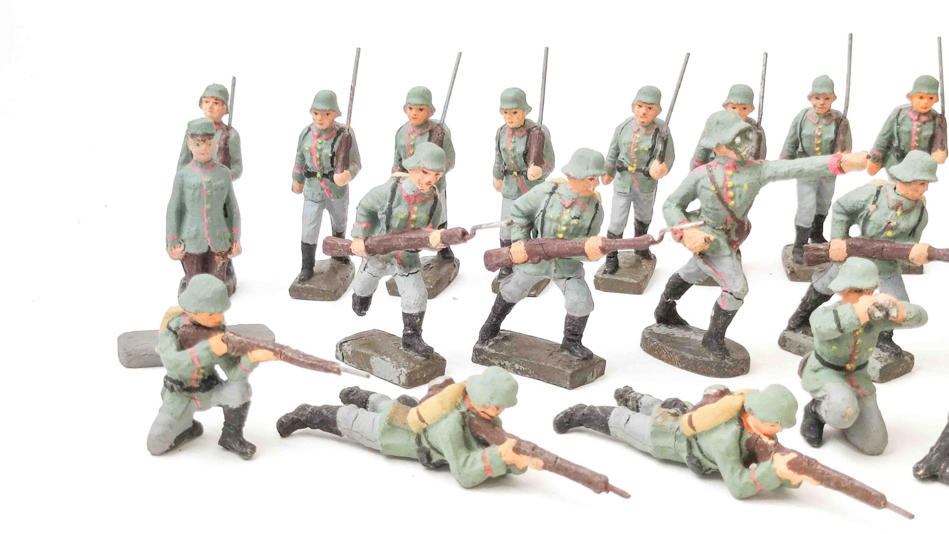 Figurine LINEOL Soldat Cavalerie Allemande 65mm - Seconde Guerre - Occasion Très Bon État