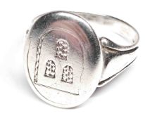 Antiker 835 Silber Wappen Ring Schiltach