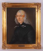 Kunst, Berend (Wierts) (Nieuwolda 1794-1881) "Portret van Anje Geuchiens Hopma",