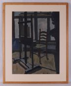 Klompien, Marten (Hoogezand 1916-1996) "Eigen atelier Hoornstraatje te Groningen