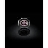 A CARTIER spinel and diamond brooch/pendant