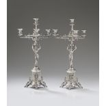 A pair of eight-light candelabra
