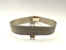 Diamantarmband 750 Weißgold, Baguette Diamanten ca. 0,50 ct.