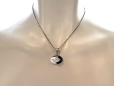 Diamantcollier 585 Weißgold