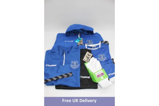 Everton Women's Football Kit, Medium to include 1x All Weather Jacket, 1x Zip Sweatshirt, 1x Trainin