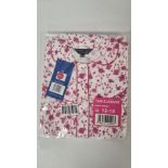 Five Champion Women's Cotton Nightdresses, White/Pink, Size UK 12-14