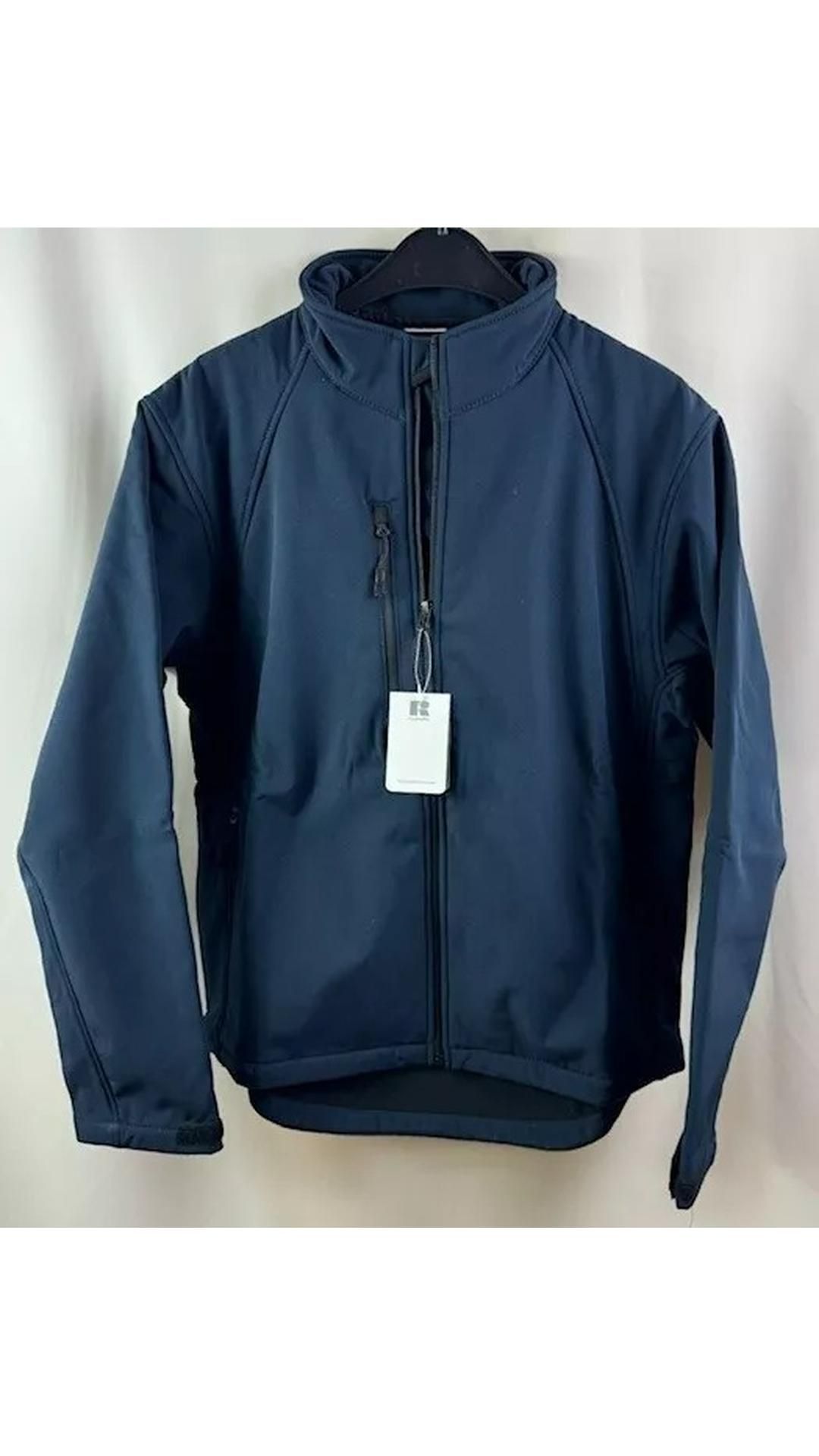 Russell Men's Soft Shell Jacket, Navy, Medium