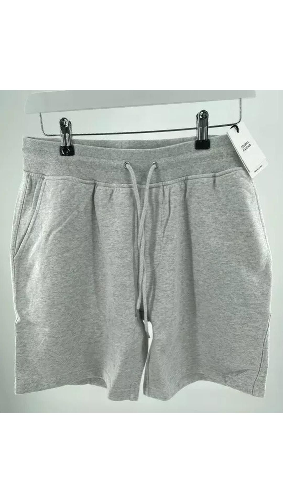 Two Colorful Standard Classic Organic Cotton Sweat Shorts, Snow Melange, Size XS