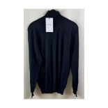 Salvadore Ferragamo Men's Roll Neck Jumper, Navy, XL