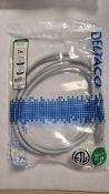 Ten Deltaco Cat6 Network Cables, Grey, 2m