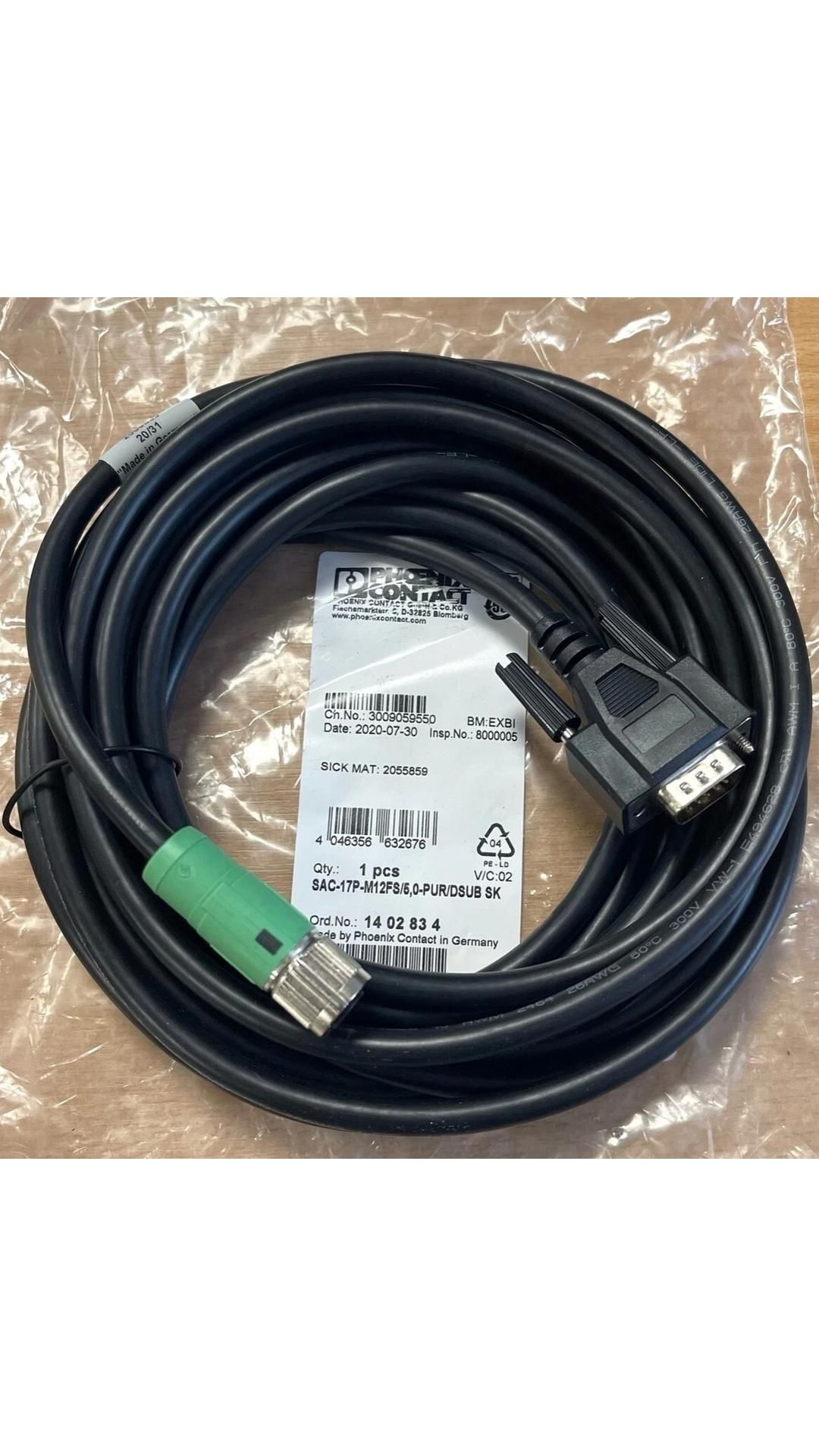 Three Phoenix Contact Sensor/Actuator Cable SAC-17P-M12FS/5, 0-PUR/DSUB SK