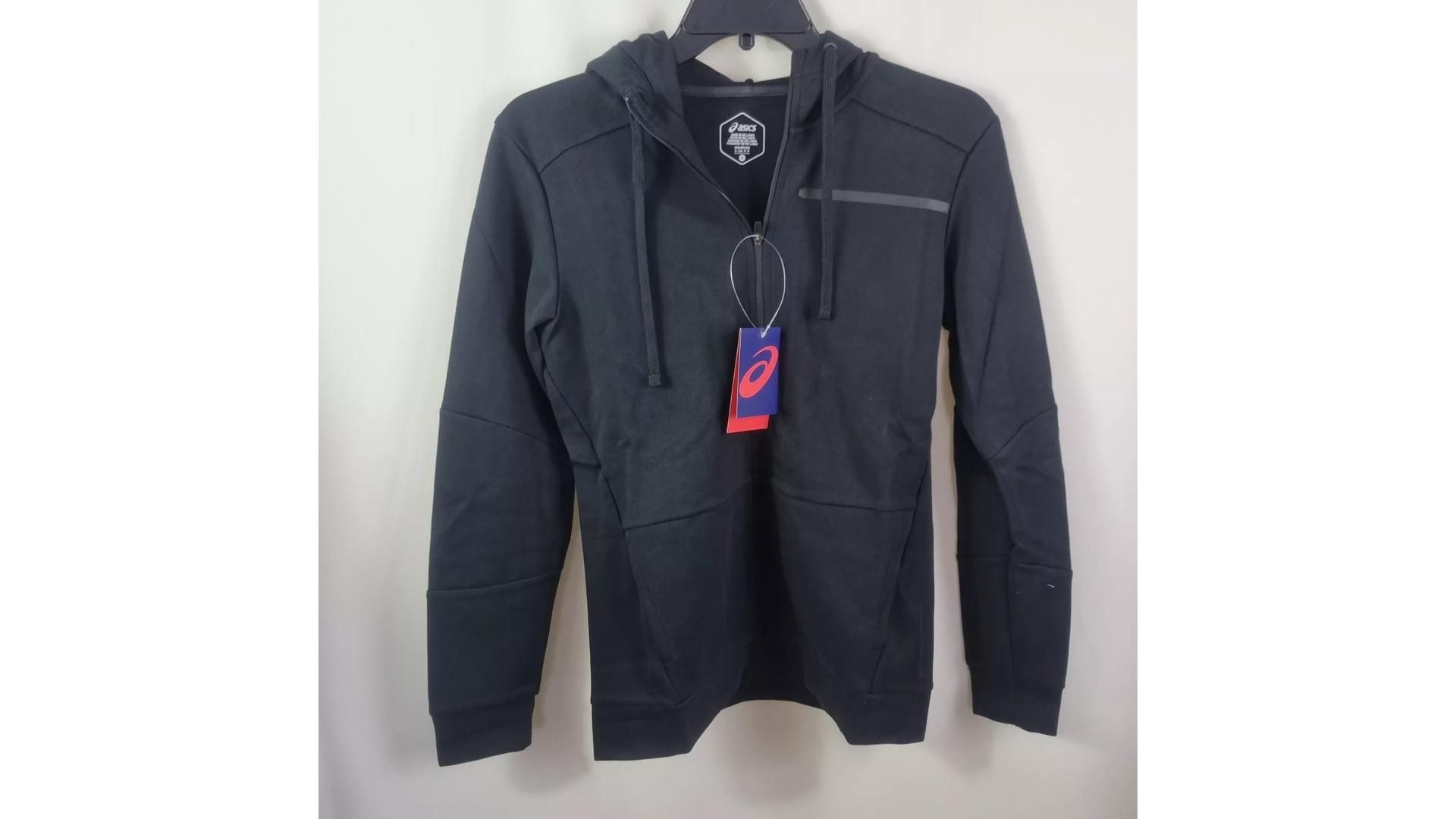 Two Asics Men's Tailored Hoodies, Black, Size S