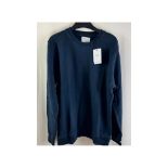 Colorful Standard Men's Crew Neck Jumper, Navy Blue, Medium