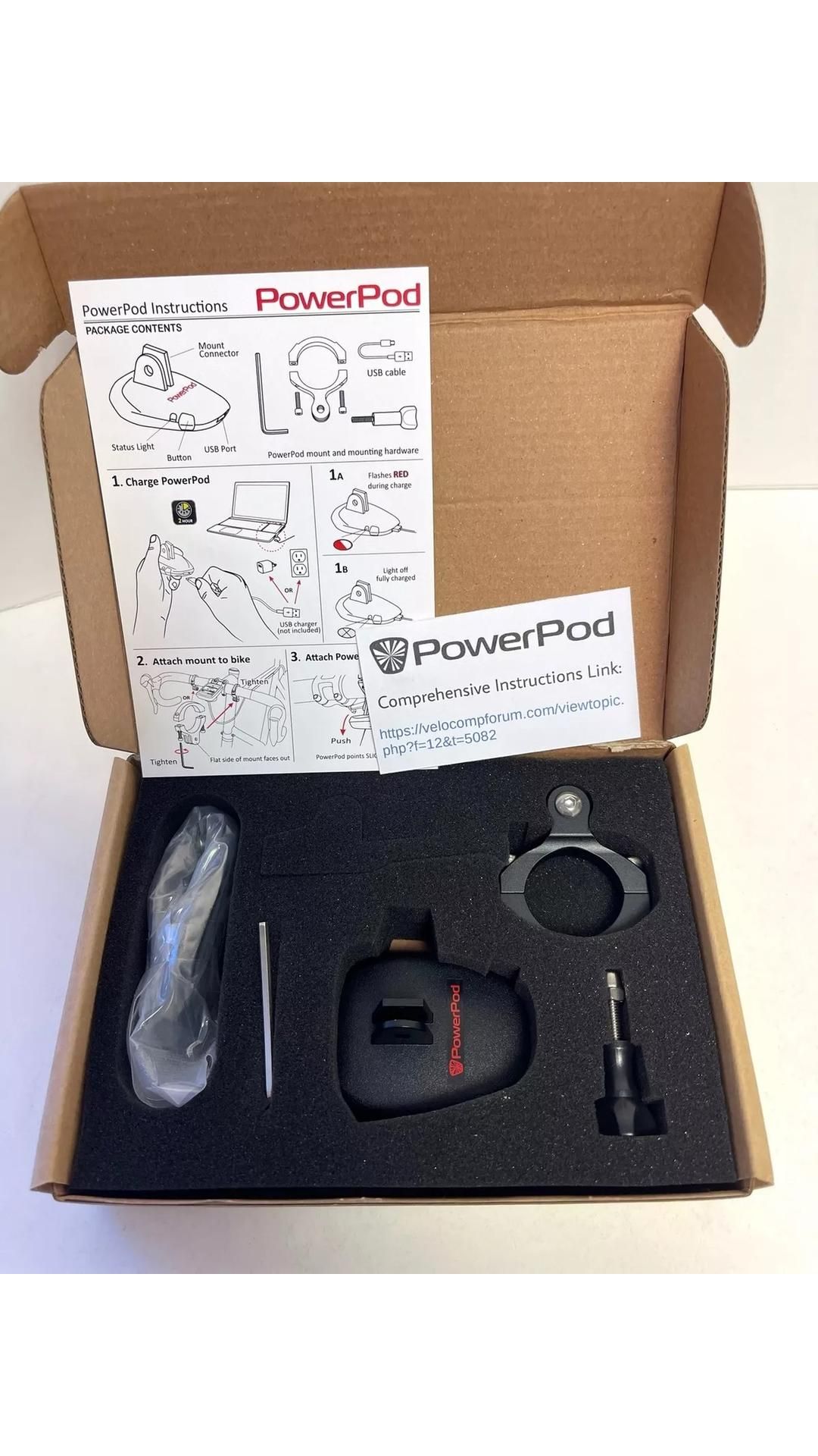 Velocomp PowerPod V3 Power Meter, Black