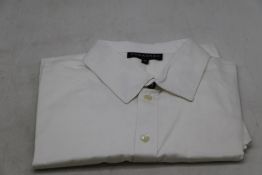 Amarada Men's Long Sleeve Cotton Shirt, White, Size 44