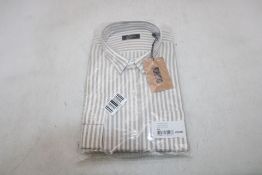Balibaris Chemise Soho Stripped Shirt, Ecru/Havane, Size XXL