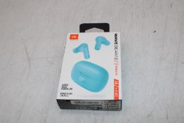 JBL Wave Beam 2, Wireless Noise Cancelling Bluetooth Earbuds, Blue