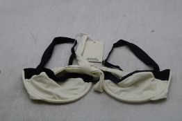 Monday Swimwear Cala Roja Top, Ivory/Black, Size L