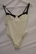 Monday Swimwear Clovelly One Piece, Ivory/Black, Size M